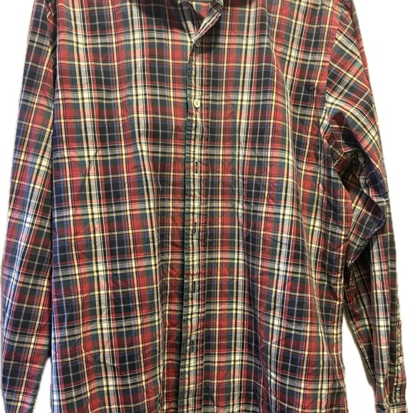 Ralph Lauren Red and Blue Casual Button Down Shirt size L - Picture 3 of 7